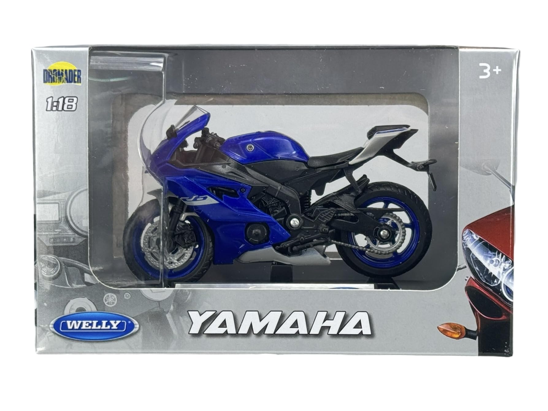 Welly Model Motorcycle Wheel Compatible with Yamaha YZF-R6 1:18 1